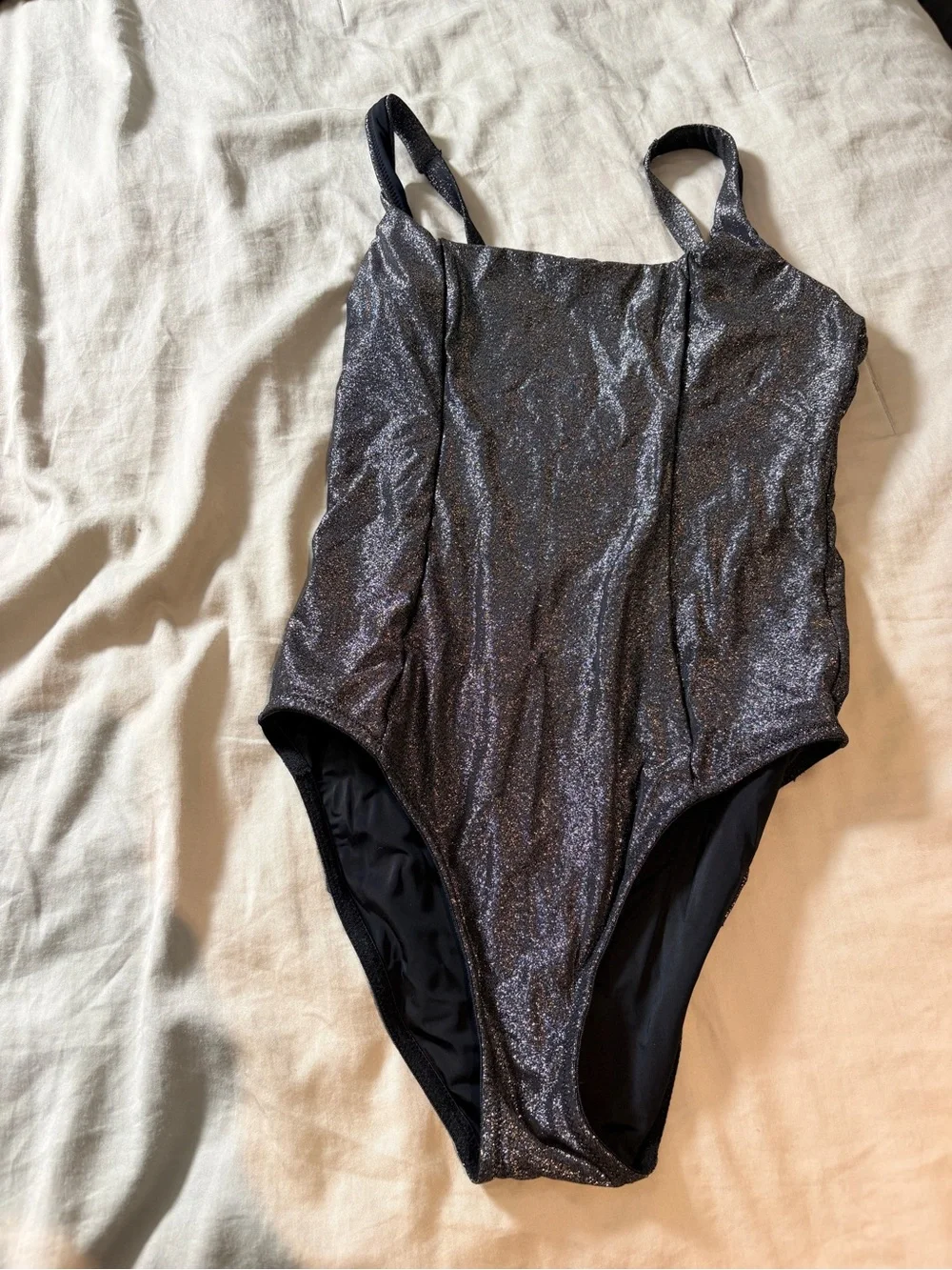 YITTY Black with Silver Shimmer One-Piece Swimsuit